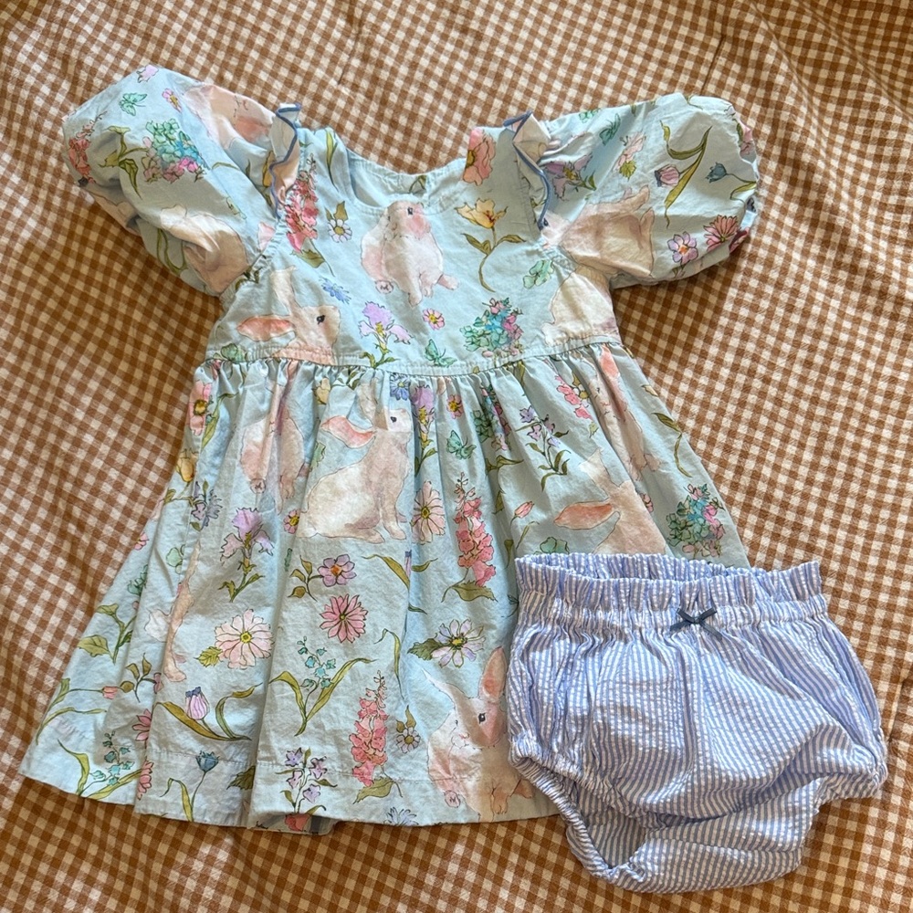 Pink Chicken Pastel Easter Bunny Dress